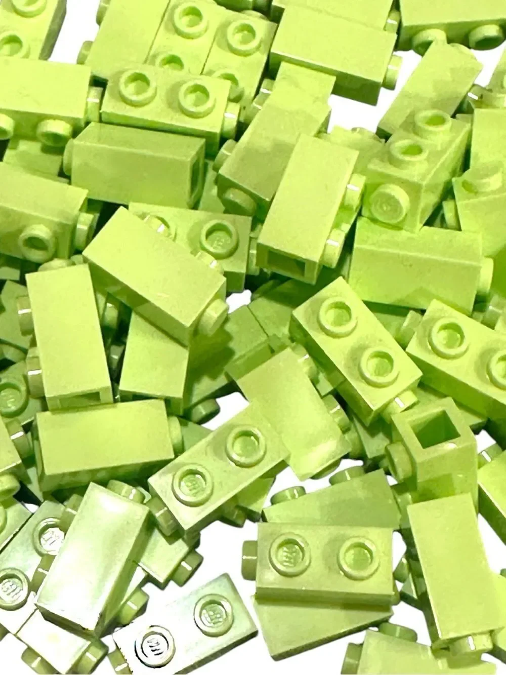 Lego part 32952 Light Lime yellowish green 1x2 Brick w/Side Studs (103 Pieces)